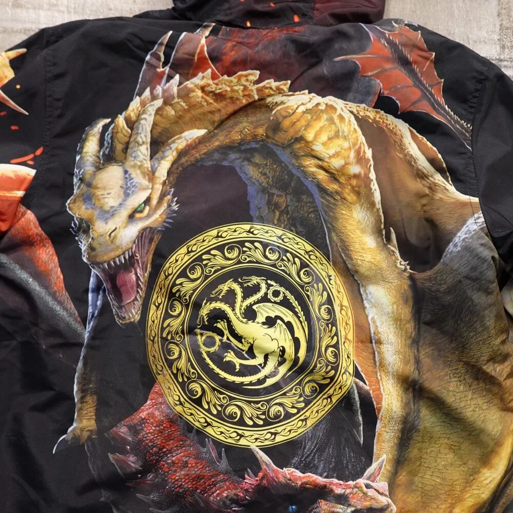 Members Only HBO Game of‎ Thrones House of the Dragon Windbreaker Jacket medium